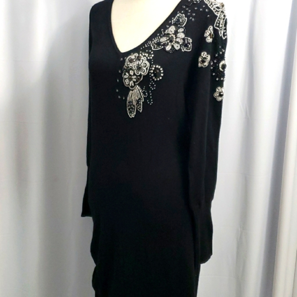 Ebene by Patrick Assuline Black Sweater Dress